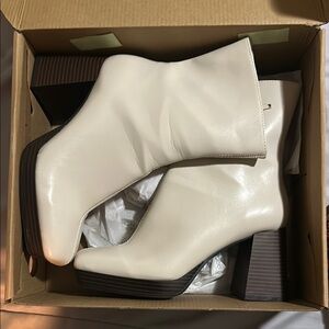 Cocomo Cream and Brown Heeled Boots